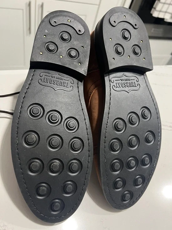 Thursday Boot Company Men's Tan Leather Captain Cap-Toe Lace-Up Boots size 8 - Picture 12 of 15